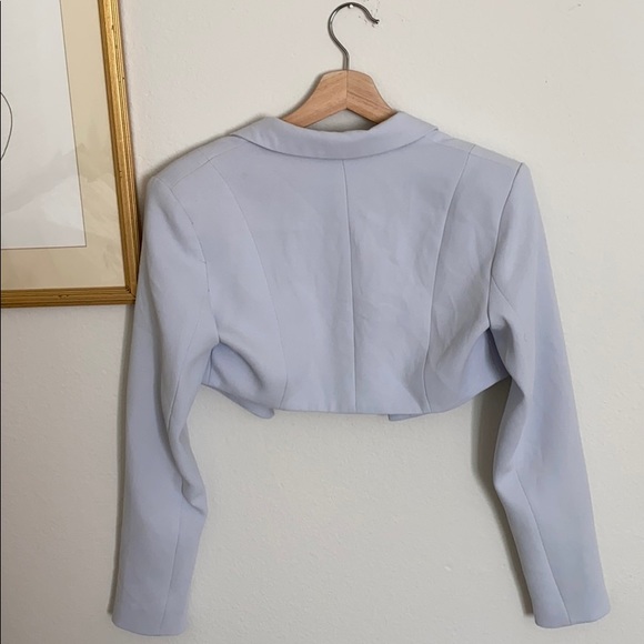 House of CB Blue Cropped Blazer - Picture 4 of 5